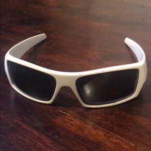 White Oakley Gas Can Sunglasses